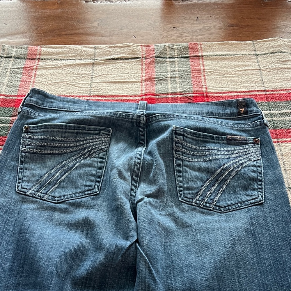 7 For All Mankind Blue Ankle & Cropped Jeans